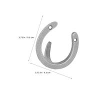 TOYANDONA Ganchos de Pared de Hierro Fundido Forma de Herradura Juego de 4 Piezas Color Gris Rústico Perchas para Colgar Abrigos Toallas y Llaves Decoración Vintage para Hogar y Jardín