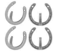 TOYANDONA Ganchos de Pared Vintage de Hierro en Forma de Herradura, 4 Unidades para Colgar Ropa y Bolsos, Instalación Fácil para Interiores Rústicos y Entradas