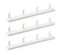 TOYANDONA Ganchos Deslizantes Retráctiles para Riel Ajustable 3 Unidades con 4 Garras Acero Resistente para Cocina Baño y Armario Organizador Extensible Multifuncional