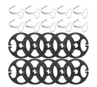 TOYANDONA Ganchos Metálicos para Funda de Asiento de Coche Juego de 20 Piezas Clips Negros de Fijación Sujetador Resistente para Fundas Automotrices Instalación Segura para Protección