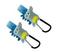 TOYANDONA Ganchos Para Cochecito De Ñiño Clip Gancho Colgante Para Bolsas De Pañales Diseño Cocodrilo Azul Resistente Uso Diario Paseos 2 Piezas Dos Unidades