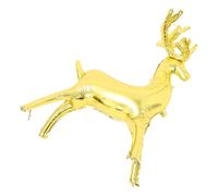 TOYANDONA Globo de Alce Navideño Grande de Película de Aluminio Dorado 4D Base Estable para Decoración Navideña y Fiesta Globo Inflable de Ciervo para Adornos Festivos