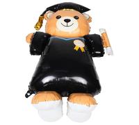 TOYANDONA Globo de Aluminio de Graduación 3D Oso Gigante 60 Pulgadas Sombrero de Graduación Decoración para Fiesta Interior y Exterior Globo de Felicitación para Fotos de Fondo