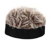 TOYANDONA Gorro de Peluca Corta Ajustable Sombrero Divertido de Peluca para Hombres Tocado de Fiesta de Hip Hop