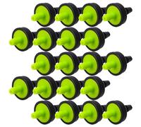TOYANDONA Gotero de Riego Compensación de Presión para Plantas y Tomates, Plástico Negro, 200 Piezas, Diseño para Riego por Goteo en Invernaderos y Camas Traseras