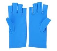 TOYANDONA Guantes Anti-Uv sin Dedos para Manicura Protección Solar Upf Color Azul 1 Par de Guantes Elásticos de Spandex Transpirables para Cuidado y Decoración de Uñas