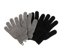 TOYANDONA Guantes Exfoliantes 2 Pares de Poliéster para Ducha y Baño para Limpieza Profunda y Exfoliante Corporal Diario, Accesorios Baños de Hombres y Mujeres