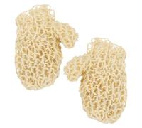TOYANDONA Guantes Exfoliantes de Baño 1 Par de Sisal Natural para Limpieza Profunda y Delicada, Manopla Corporal Reutilizable para Ducha y Viaje