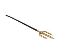 TOYANDONA Halloween King Trident Prop Plastic Devil Pitch Fork For Cosplay Unique Spiral Design Long Staff Masquerade Party Accessory For and Adults