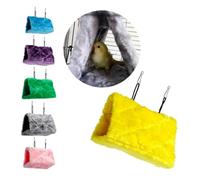 TOYANDONA Hamaca para Grande Azul Cueva Colgante de Peluche Grueso para Dormir y Cama Cómoda para Mascotas con Ganchos Dobles Refugio Cálido para Jaulas y Exteriores