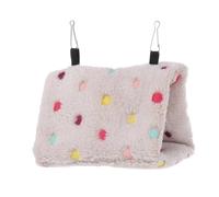 TOYANDONA Hamaca para Loros Cálida Colgante De Franela, Nido Pequeño Beige para Pájaros Invierno, Cama Cómoda para Dormir, Adecuado para Canarios y Pequeñas Aves Mascota