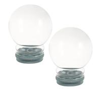 TOYANDONA Haz tu Propia Bola de Nieve de Vidrio Transparente 80 mm, 2 Unidades, para decoración navideña y Uso versátil