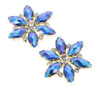 TOYANDONA Hebillas de Zapatos con Flores y Cristales Brillantes Clips Decorativos Desmontables para Tacones Sandalias y Bolsos Accesorios Elegantes para Mujer Fiestas y Bodas