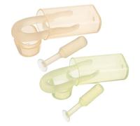 TOYANDONA Herramienta Aplicadora de Lentes Blandas y Succión para Lentes de Contacto, 2 Juegos con Pinzas de Punta Suave, Color Amarillo y Verde, Accesorio Portátil para Cuidado Diario