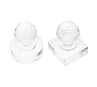 TOYANDONA Herramienta Aplicadora de Sombra de Ojos 2piezas Diseño Cuadrado y Redondo, Plástico Resistente para Maquillaje de Cejas y Colorete en Viajes y Bricolaje