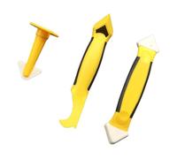 TOYANDONA Herramienta de Calafateo para Quitar Sellador en Esquinas y | Goma y Plástico, Control Manual, Uso en Marcos de Ventana y Lechada de Azulejos, Color Amarillo