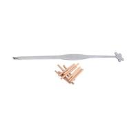 TOYANDONA herramienta de reparación de violín piezas de reparación de violín medidor de poste de sonido viola herramientas gancho colocador de postes de sonido de violín Silver