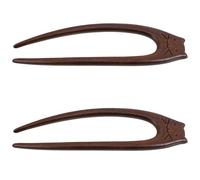 TOYANDONA Horquilla de Madera de Sándalo en Forma de U Diseño de Cara de Gato 2 Piezas para Peinados Chinos Bodas y Fiestas Accesorio Asiático Vintage para Cabello