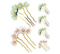 TOYANDONA Horquillas Chinas Pelo Vintage, 3 Pares Flores Clásicas, Accesorios Asiáticos para Bodas y Fiestas, Palillos para Moños, Pasadores para Peinados Tradicionales