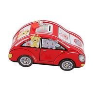 TOYANDONA Hucha Metálica para Forma de Coche Caja de Ahorro con Cerradura Segura Almacenamiento Rodante para Monedas y Lápices Resistente y Educativa para Ahorro Infantil