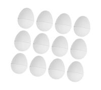 TOYANDONA Huevos de Pascua de Papel sin Pintar, 12 Unidades de 8x5,5 Cm, Huevos Vacíos para Manualidades Diy, Abiertos para Rellenar, Decoración Creativa para Cesta y Actividades de Pascua