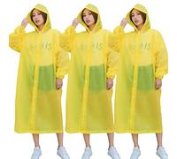 TOYANDONA Impermeables Ponchos de Lluvia 6Pcs con Capucha Poncho de Emergencia Desechable Mono Protector para Adultos