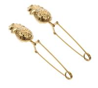 TOYANDONA Infusores de Té Prácticos 2 Unidades, Coladores Pequeños de Acero Inoxidable 304 Color Titanio Diseño Piña, Filtros Reutilizables para Preparar Té en Casa, Resistentes al Calor,