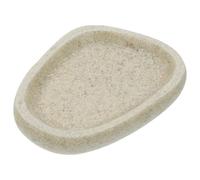 TOYANDONA Jabonera de Piedra Estable Color Beige Arena, Soporte para Pastilla de Jabón Resistente al Desgaste, Bandeja Simple para Baño y Tocador, Diseño Antideslizante Adecuado para Uso