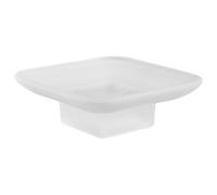 TOYANDONA Jabonera de Vidrio Esmerilado, Cuadrada de 4 x 1,4 Pulgadas, para