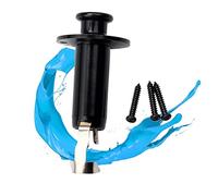 TOYANDONA Jack De Entrada Para Guitarra Acústica De Diseño De Botón De Correa Conector Estéreo Mono Montaje Empotrado Color Negro Para Guitarras Folk y Otros Instrumentos