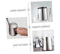 TOYANDONA Jarra Espumadora de Leche de Acero Inoxidable 350Ml Taza para Latte Art Boquilla para Vertido Suave Espumador Manual Adecuado para Café Espresso y Capuchino Hogar y Oficina