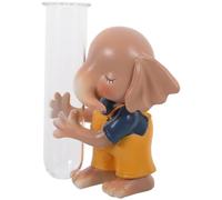 TOYANDONA Jarrón Hidropónico Decorativo con Figura de Conejo Vaso de Transparente para Flor Centro de Mesa Moderno para Oficina y Hogar