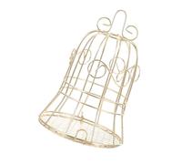 TOYANDONA Jaula Colgante Dorada para Pájaros con Juguetes para Comedero Interior Decoración Elegante para Periquitos y Agapornis