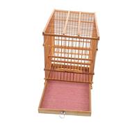 TOYANDONA Jaula De Bambú Tejida Hueca para Pájaros Estilo Retro Jaula Portátil Pequeña Estuche para Pequeños Agapornis y Periquitos para Casa y Viajes