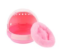 TOYANDONA Jaula Portátil De Viaje para Pájaros Jaula para Loros con Perchas para Transportar Loros y Conures Hecha De Material Duradero y Ligero Color Rosa con Cojín Adicional para Comodidad