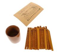 TOYANDONA Juego Completo de Palos de Bambú para Adivinación Manual y Tubos, Accesorios para Predicción y Meditación Según el I Ching