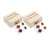 TOYANDONA Juego De 2 Caja de Madera Beige para Recuerdos de Bebés Vidrio, Diseño Elegante y Durabilidad, Adecuado para Guardar Cabello y Cordón Umbilical en Decoración del Hogar