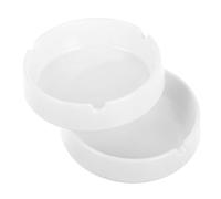 TOYANDONA Juego de 2 Ceniceros de Plástico Irrompible de Color Claro, Decoración de Escritorio, Resistente a Golpes, para Hogar, Oficina, Cafetería y Exterior