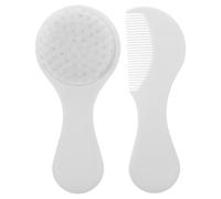 TOYANDONA Juego de 2 Cepillos y Peines para Bebés Cerdas Suaves de Plástico, Diseño Amigable para Recién Nacidos, Adecuado para Masaje del Cuero Cabelludo y Cuidado del Cabello