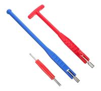 TOYANDONA Juego de 3 Herramientas para Vástago de Válvula de Neumáticos sin Cámara, Extractor y Desmontador de Núcleo, Material Plástico y Metal para Mantenimiento de Coches