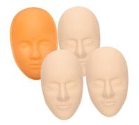 TOYANDONA Juego De 3 Pieles De Práctica Para Tatuajes Bordados En Piel De Silicona 5d Base Fija De Pvc Naranja Para Maquillaje Permanente y Formación De Artistas De Cejas