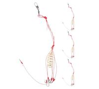 TOYANDONA Juego de 4 jaulas para Cebo de Pesca - Fijador de anzuelos y señuelos para Pesca de Carpa - Soporte portátil para comederos y trampas, Accesorio para en Agua Dulce