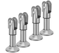 TOYANDONA Juego de 4 Soportes L para Mamparas de Baño Patas de Acero Inoxidable para Cubículos de Inodoro Herrajes Resistentes para Divisores de Baño Público y Privado