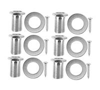 TOYANDONA Juego De 6 Tornillos Cromados, Tuercas y Arandelas Para Guitarra Acústica, Accesorios Para Llave De Afinación, Kit Compatible Para Cejuelas, Adecuado Para Reparaciones y Mantenimiento