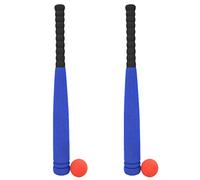 TOYANDONA Juego de Béisbol de Esponja, 2 Bates Suaves Eva y 2 Balones, Color Aleatorio, Juguete de Entrenamiento Deportivo al Aire Libre para Adolescentes y Práctica de