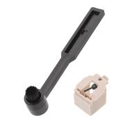 TOYANDONA Juego de Cepillos de Limpieza para Discos de Vinilo y Aguja de Fonógrafo, Cepillo Antiestático de Terciopelo Suave, Accesorio para Tocadiscos y Gramófonos, Eliminación Precisa