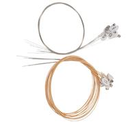 TOYANDONA Juego de Cuerdas Metálicas de Repuesto para Arpa Lira de 16 Cuerdas, Acero Dorado, Kit de Mantenimiento para Instrumento Musical, Accesorio para Eventos y Práctica