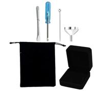 TOYANDONA Juego de Mini Embudos de Acero Inoxidable para Rellenar Urnas Pequeñas, Destornilladores Plateados y Azul, Kit Compacto para Joyas de Cremación y Urnas de Mascotas, Accesorios