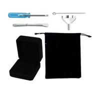 TOYANDONA Juego de Mini Embudos de Acero Inoxidable para Urnas Pequeñas, Kit de Llenado Destornilladores Plateado y Azul, Accesorios para Joyas de Cremación y Urnas de Mascotas, Uso