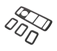 TOYANDONA Juego de Pegatinas para Interruptor de Ventana Cubierta Protectora de Fibra de Carbono Epoxi Marco Decorativo Negro para Panel Elevador Accesorio Adhesivo Antirrayaduras para